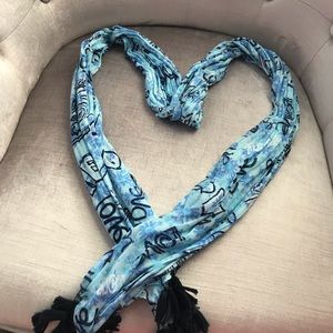 Beautiful blue scarf